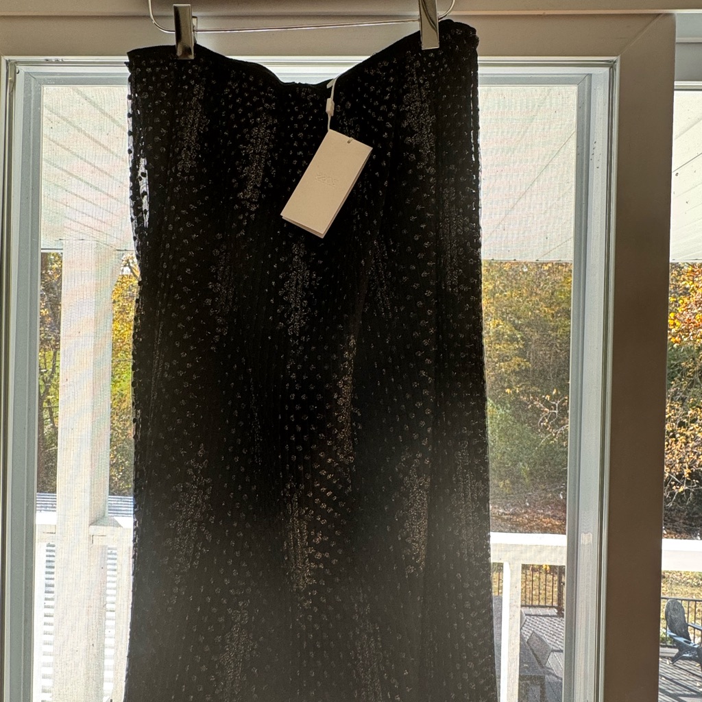 Hugo Boss Black Textured Midi Skirt